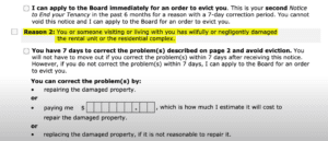 N5 Form reason 2 N1 Form Name Address